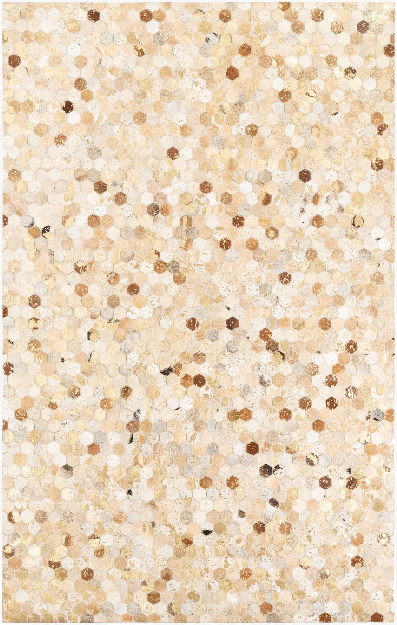 5' x 8' Cowhide Leather Rug