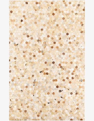 5' x 8' Cowhide Leather Rug