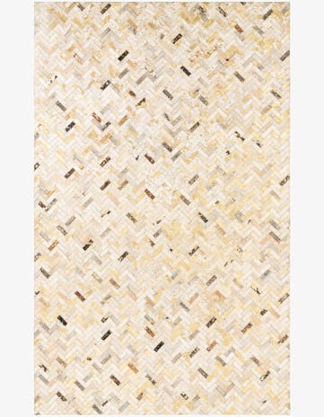 5' x 8' 2 Cowhide Leather Rug