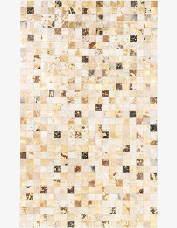 5' x 8' 1 Cowhide Leather Rug
