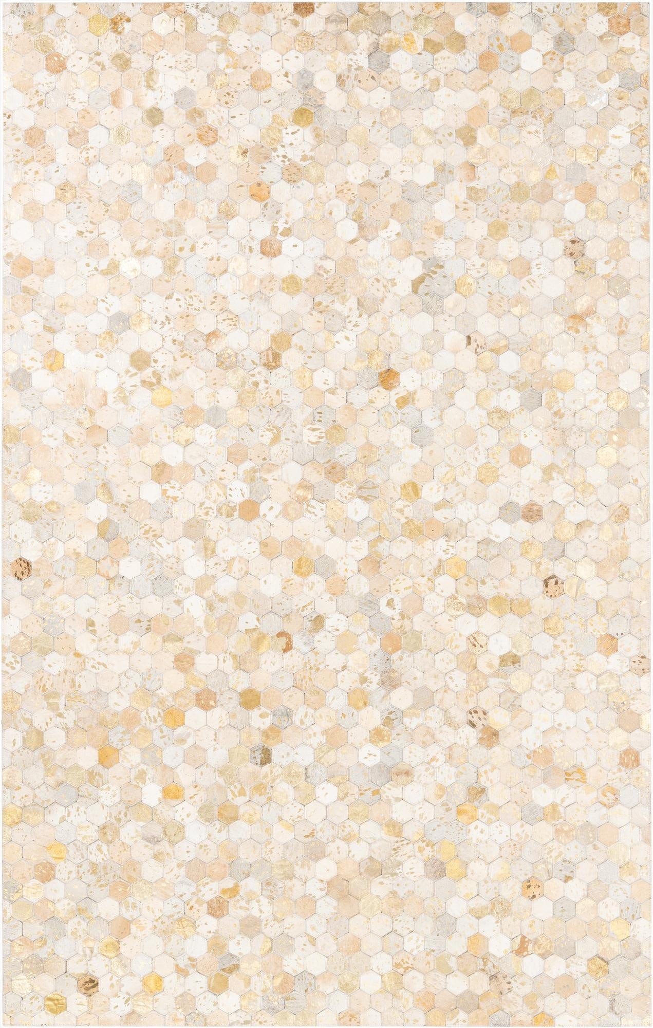 5' 1 x 8' Cowhide Leather Rug