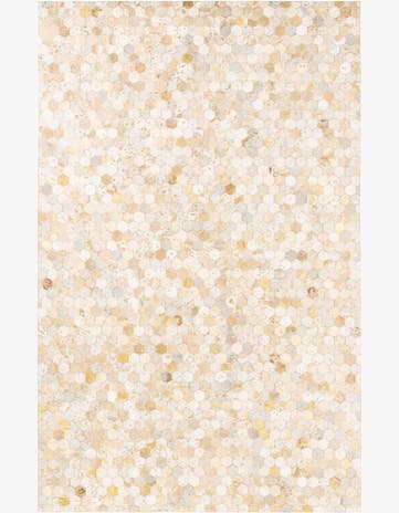 5' 1 x 8' Cowhide Leather Rug