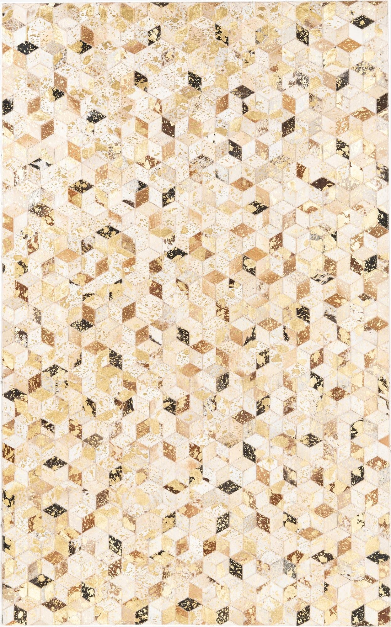 5' x 8' Cowhide Leather Rug