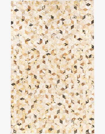5' x 8' Cowhide Leather Rug