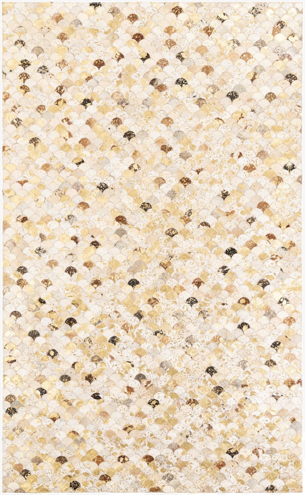 4' 10 x 8' Cowhide Leather Rug