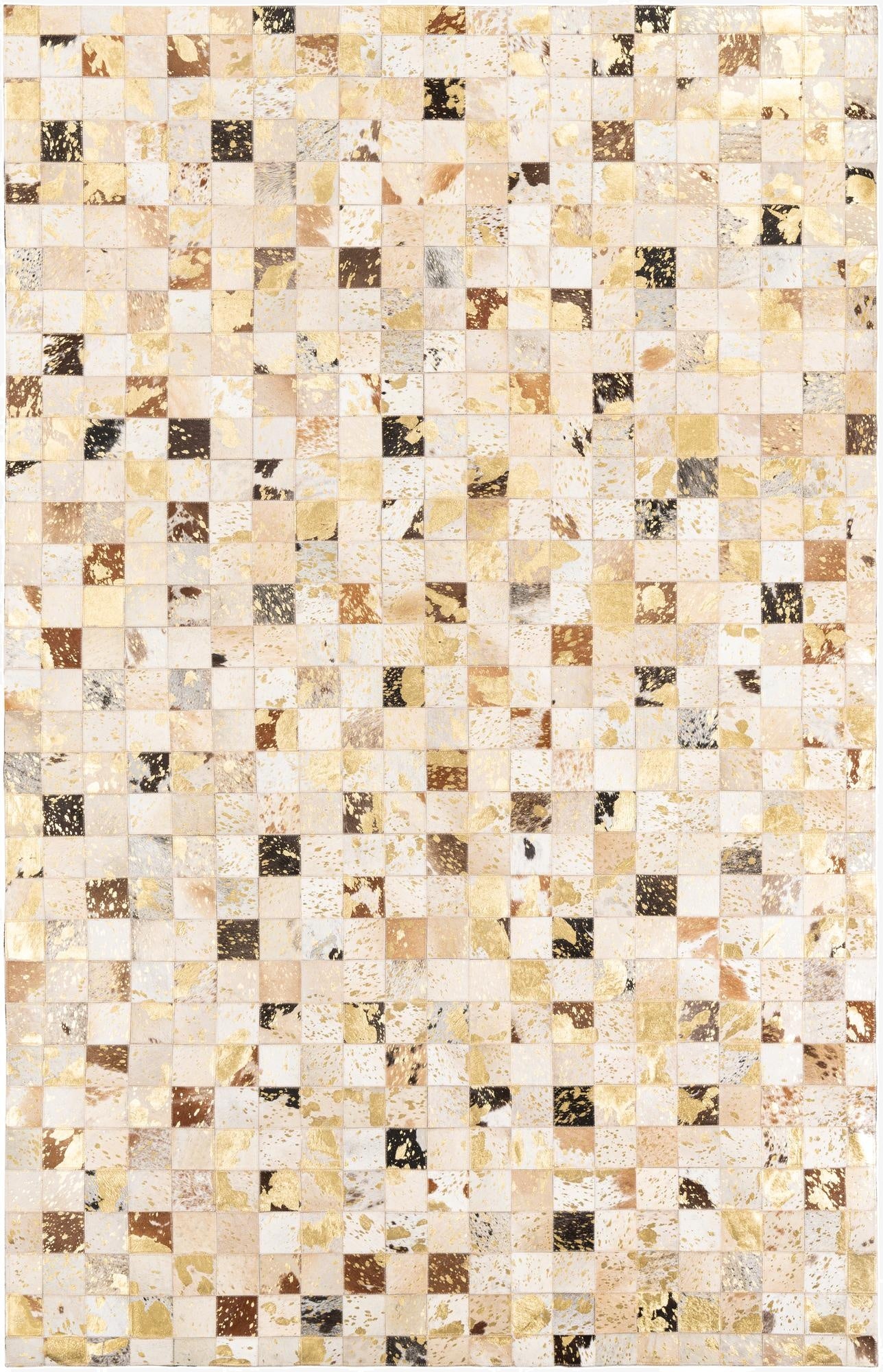 5' x 8' Cowhide Leather Rug