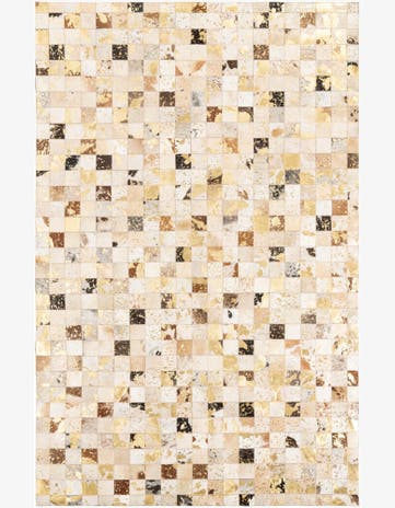 5' x 8' Cowhide Leather Rug