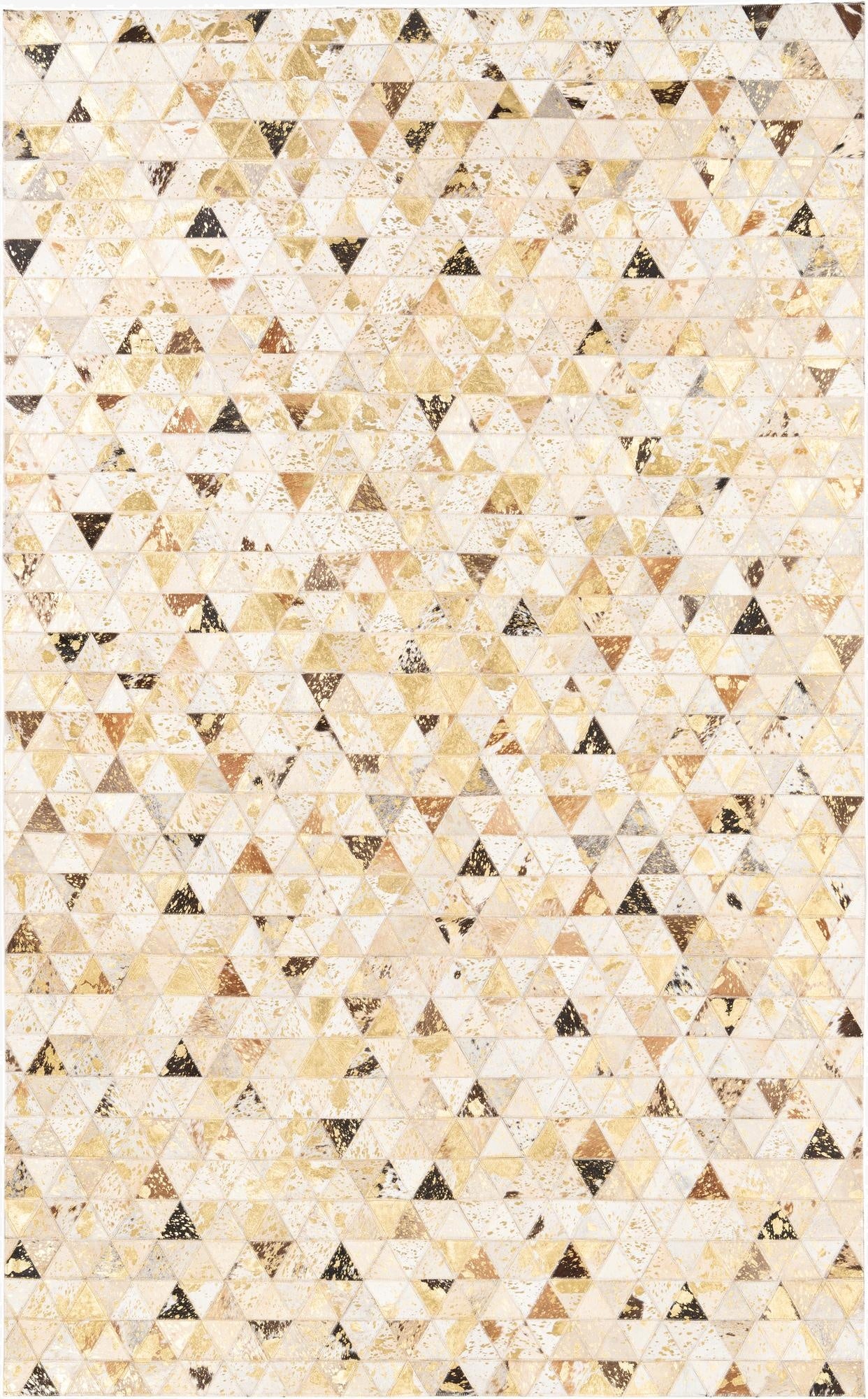 4' 10 x 7' 10 Cowhide Leather Rug