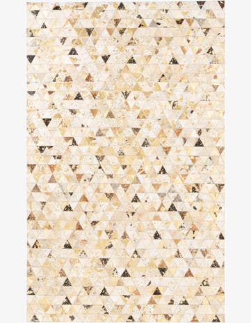 4' 10 x 7' 10 Cowhide Leather Rug