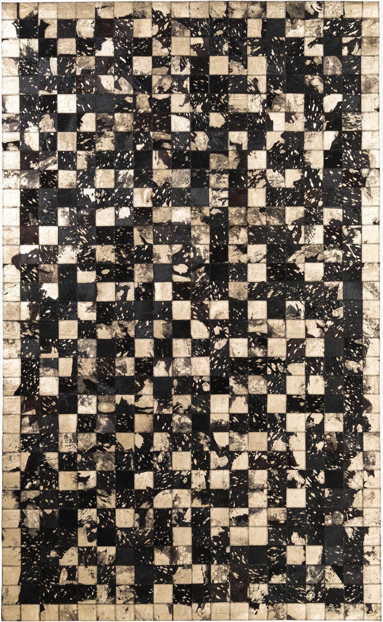 5' x 8' 1 Cowhide Leather Rug