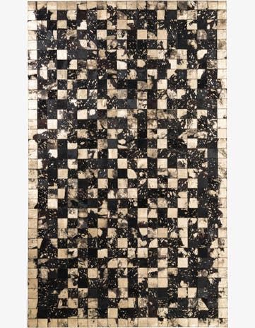 5' x 8' 1 Cowhide Leather Rug