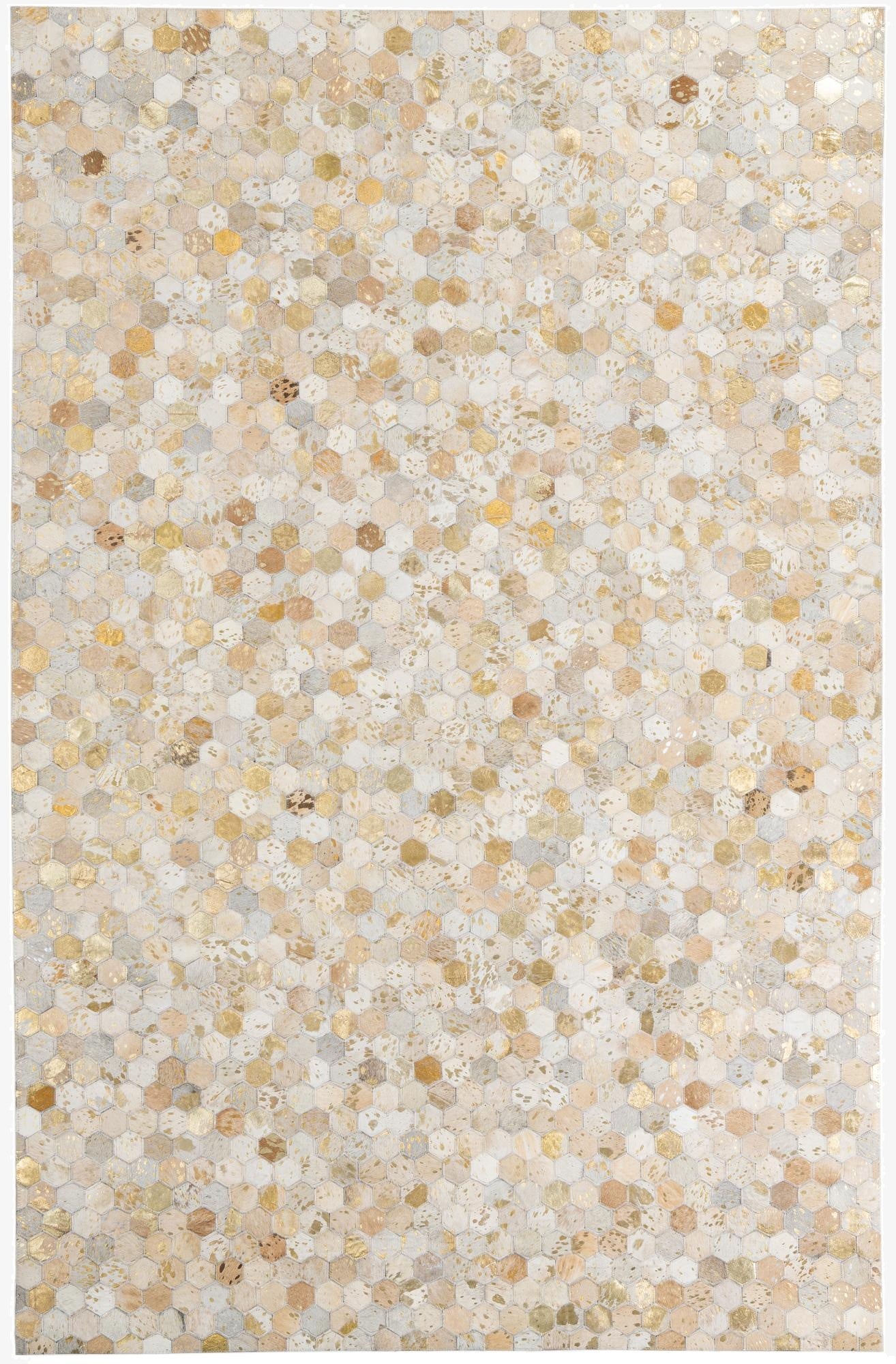 5' 2 x 8' Cowhide Leather Rug