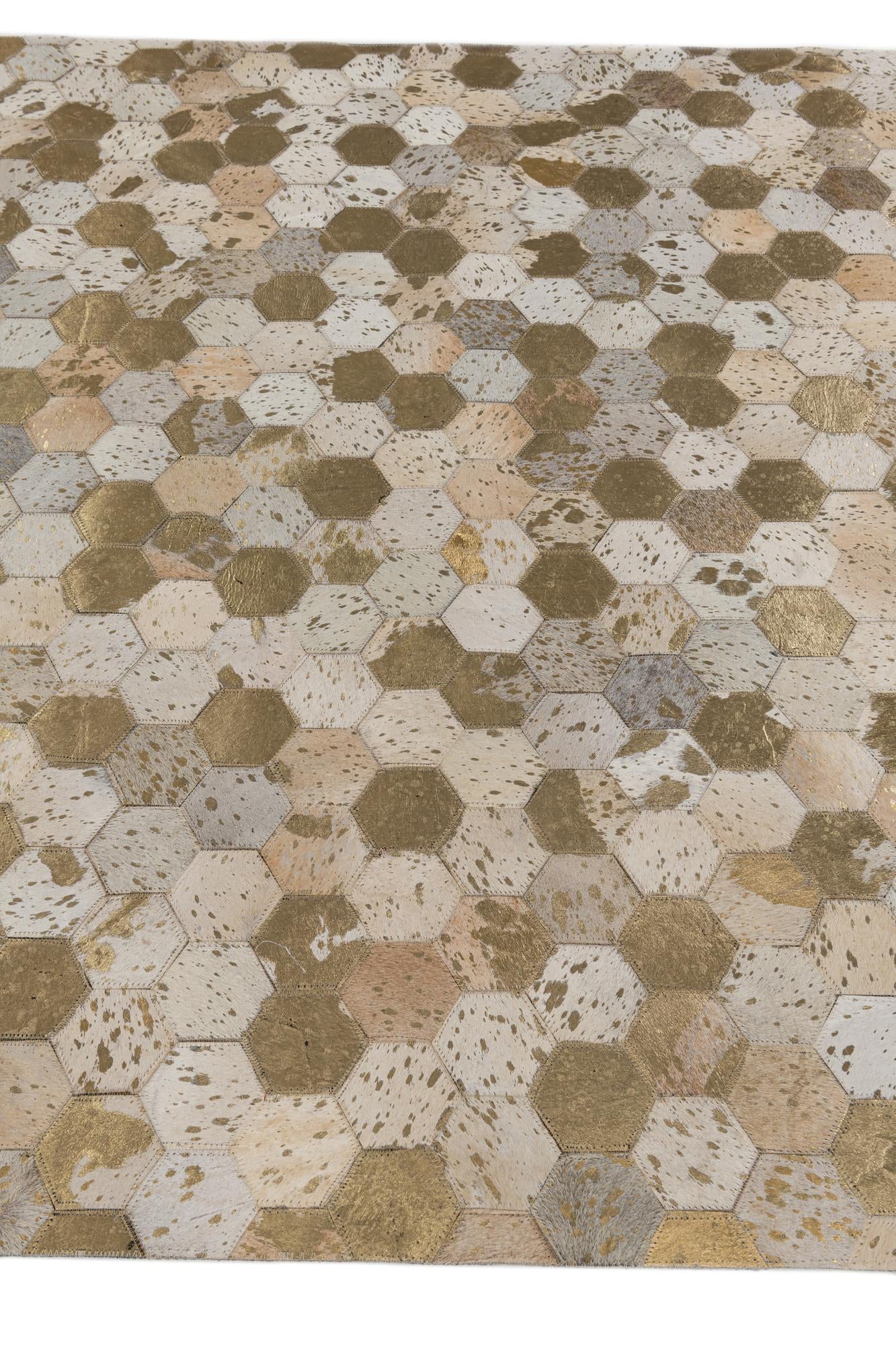 4' 10 x 7' 5 Cowhide Stocks Rug