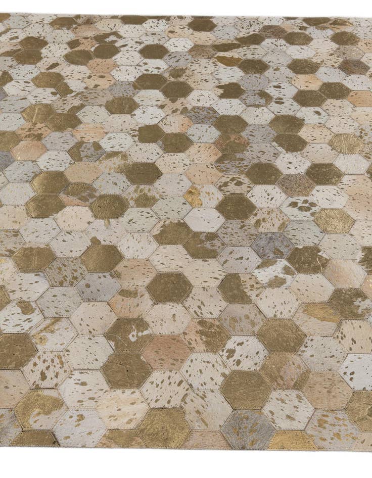 Detail image of 4' 10 x 7' 5 Cowhide Stocks Rug