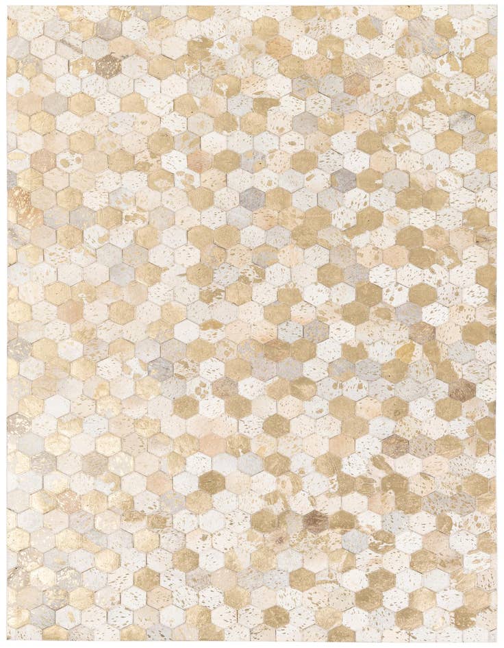 Detail image of 4' 10 x 7' 5 Cowhide Stocks Rug