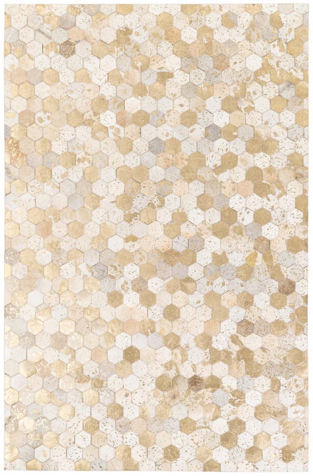 Detail image of 4' 10 x 7' 5 Cowhide Stocks Rug