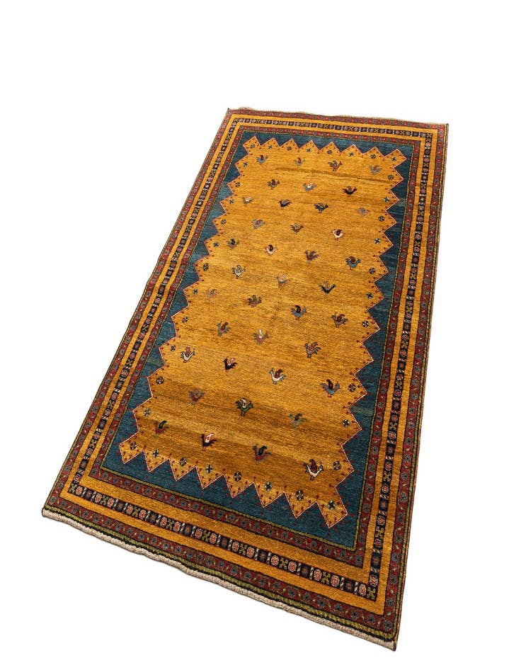 Detail image of 4' 7 x 6' 10  Hand Knotted Gabbeh Wool Rug