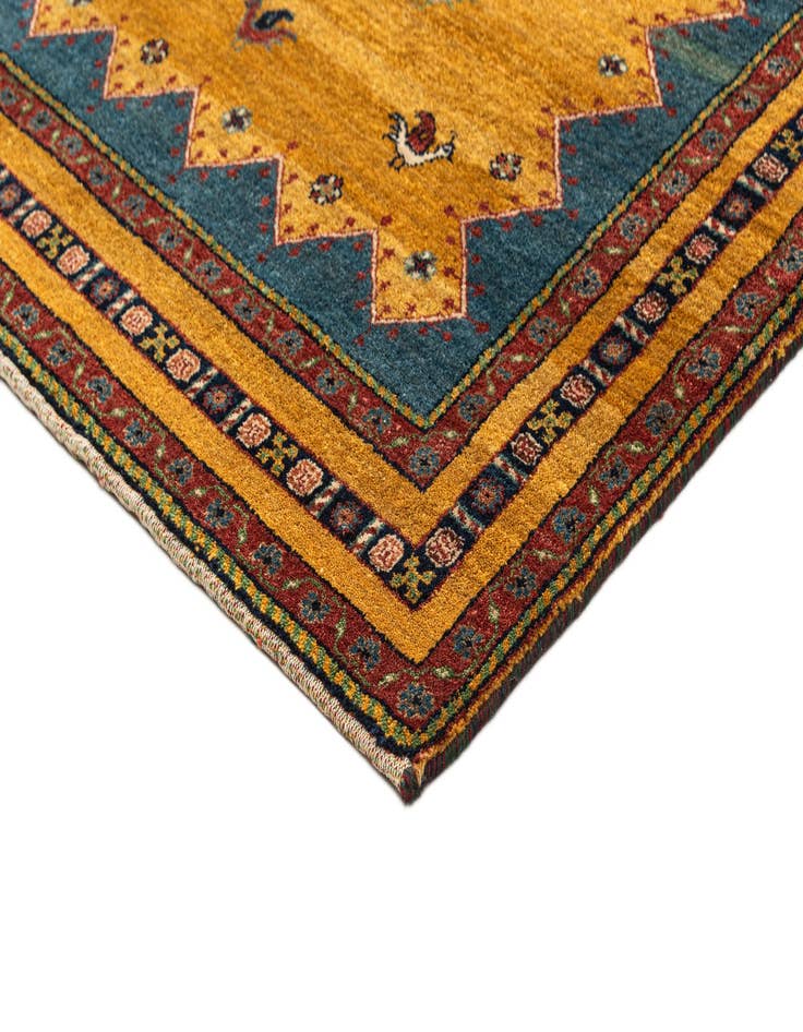 Detail image of 4' 7 x 6' 10  Hand Knotted Gabbeh Wool Rug