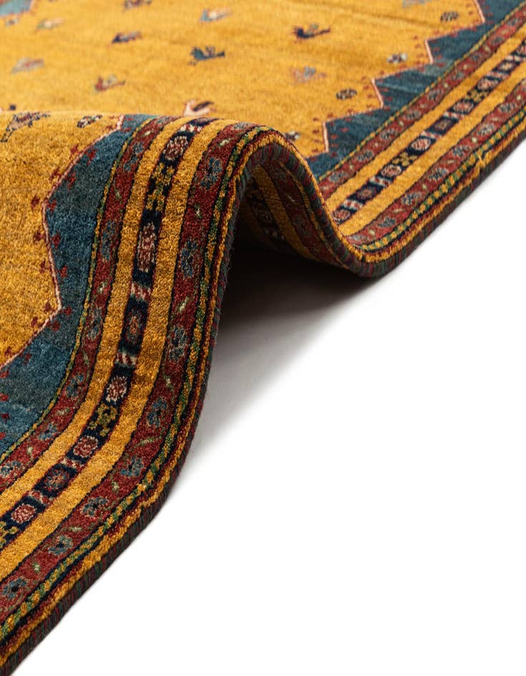 Detail image of 4' 7 x 6' 10  Hand Knotted Gabbeh Wool Rug