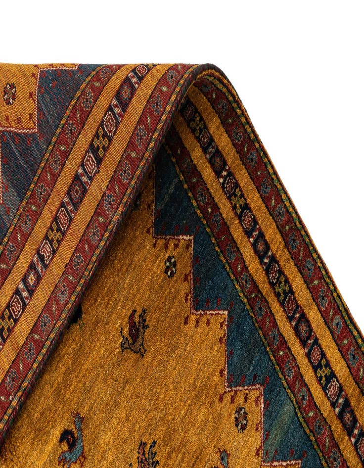 Detail image of 4' 7 x 6' 10  Hand Knotted Gabbeh Wool Rug