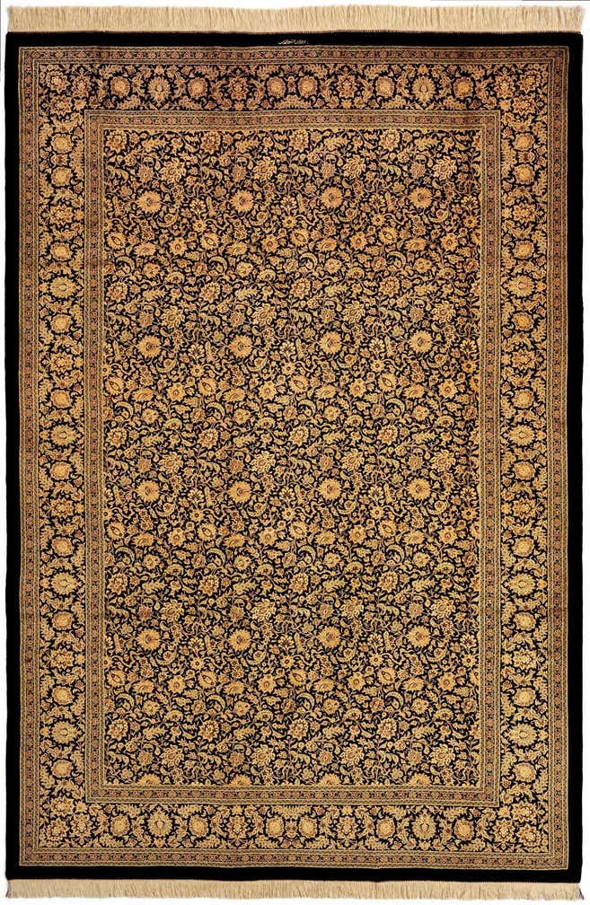 6' 7 x 9' 9 Ghom Silk Rug