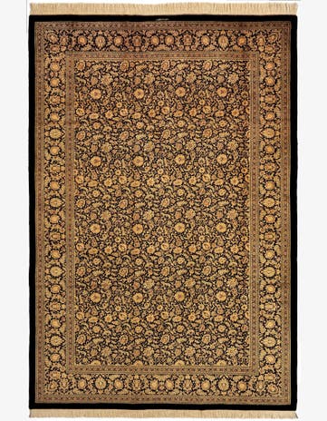 6' 7 x 9' 9 Ghom Silk Rug