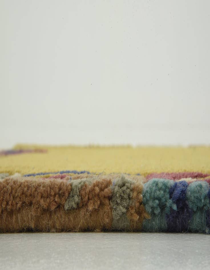 Detail image of 2' x 2' 11 Hand Knotted Indo Tibet Wool Rug