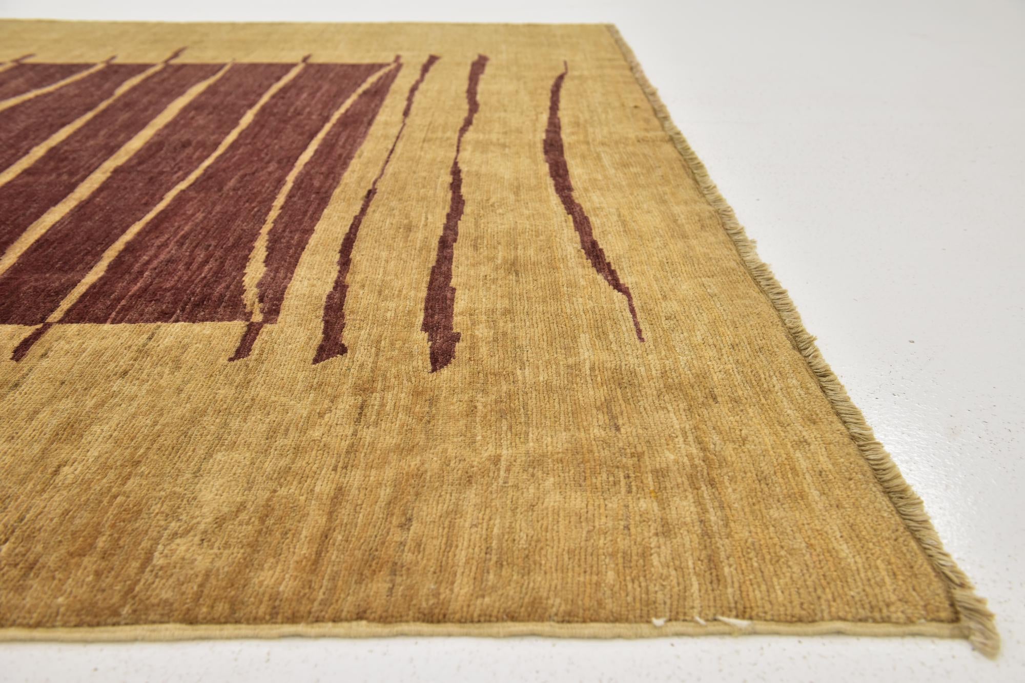 5' 10 x 9' 4 Hand Knotted Kashkuli Gabbeh Wool Rug