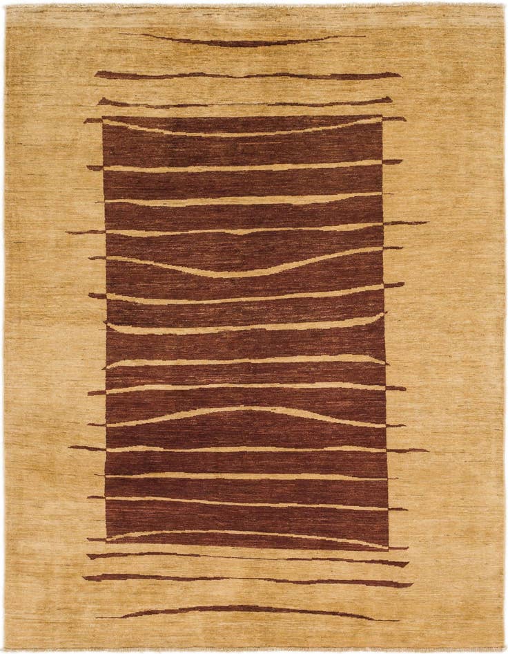 Detail image of 5' 10 x 9' 4 Hand Knotted Kashkuli Gabbeh Wool Rug