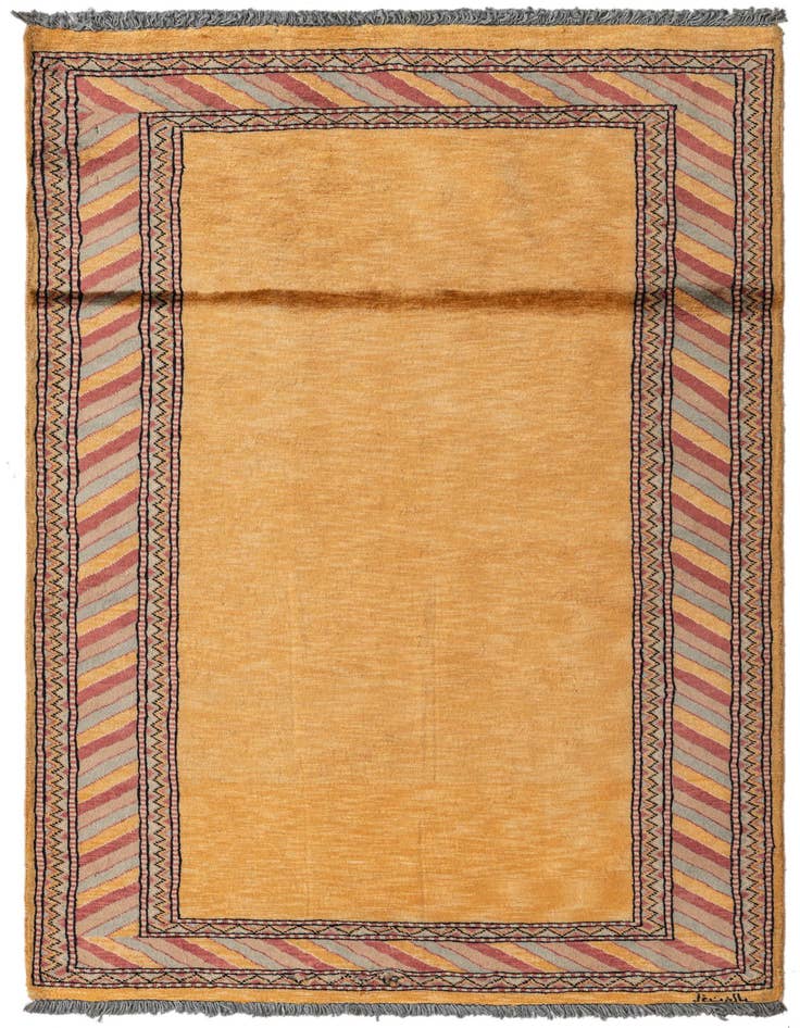 Detail image of 3' 3 x 5' Hand Knotted Kashkuli Gabbeh Oriental Wool Rug