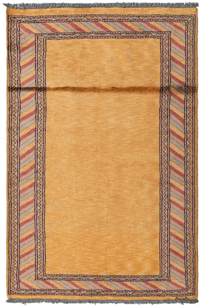 3' 3 x 5' Hand Knotted Kashkuli Gabbeh Oriental Wool Rug