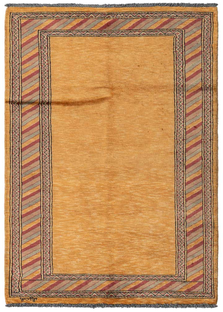 3' 3 x 5' 1 Hand Knotted Kashkuli Gabbeh Oriental Wool Rug