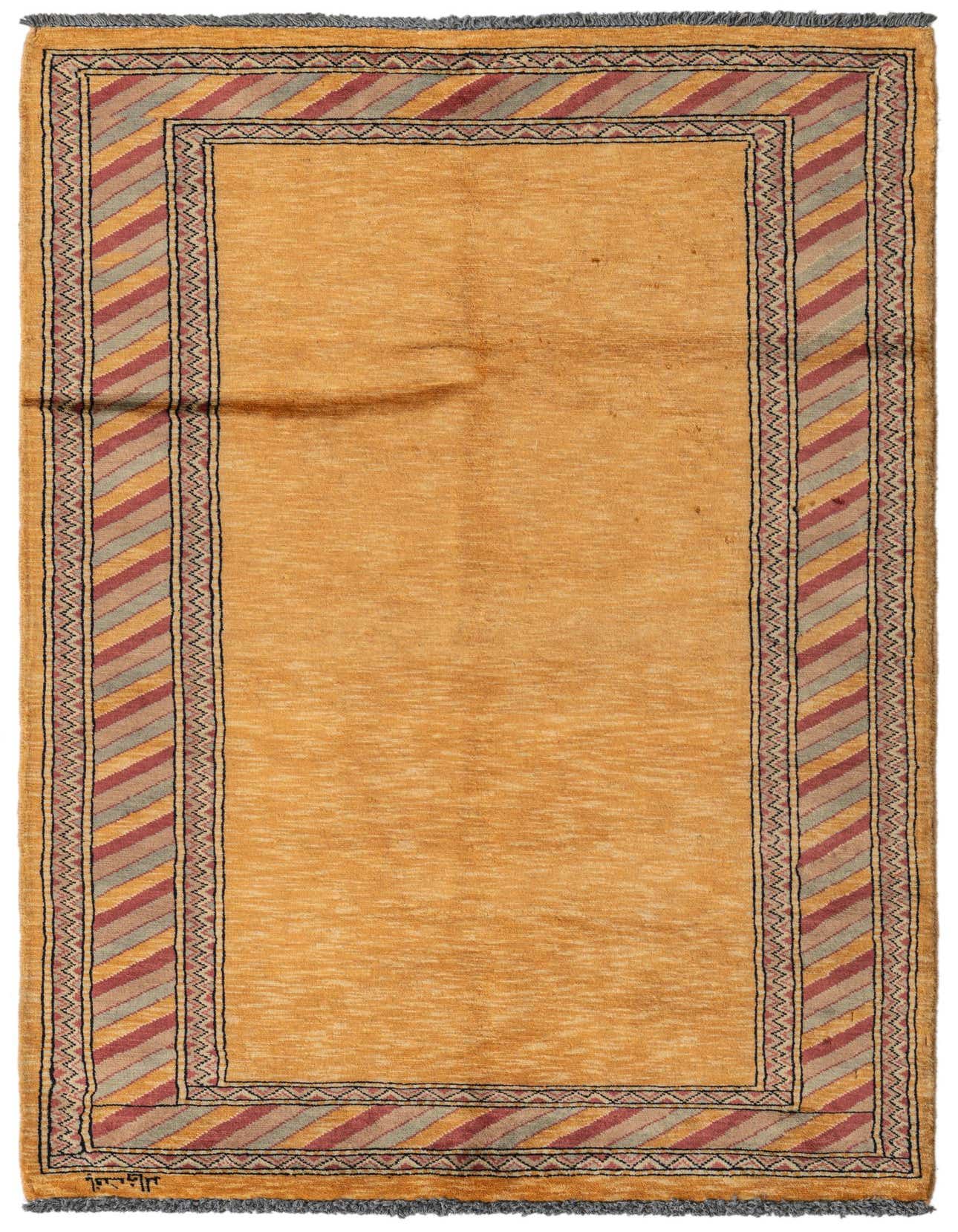 3' 3 x 5' 1 Hand Knotted Kashkuli Gabbeh Oriental Wool Rug