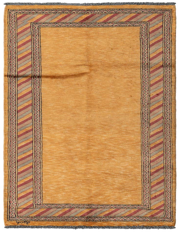 Detail image of 3' 3 x 5' 1 Hand Knotted Kashkuli Gabbeh Oriental Wool Rug