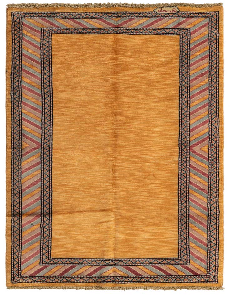 Detail image of 3' 1 x 4' 9 Hand Knotted Kashkuli Gabbeh Oriental Wool Rug