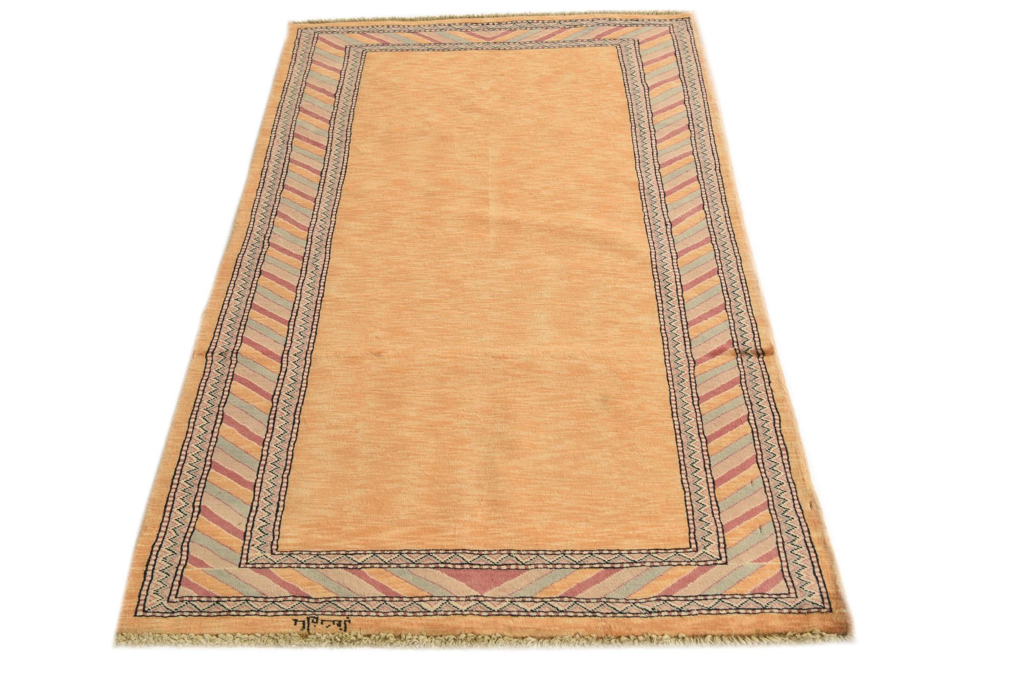 3' 2 x 5' 3 Hand Knotted Kashkuli Gabbeh Oriental Wool Rug