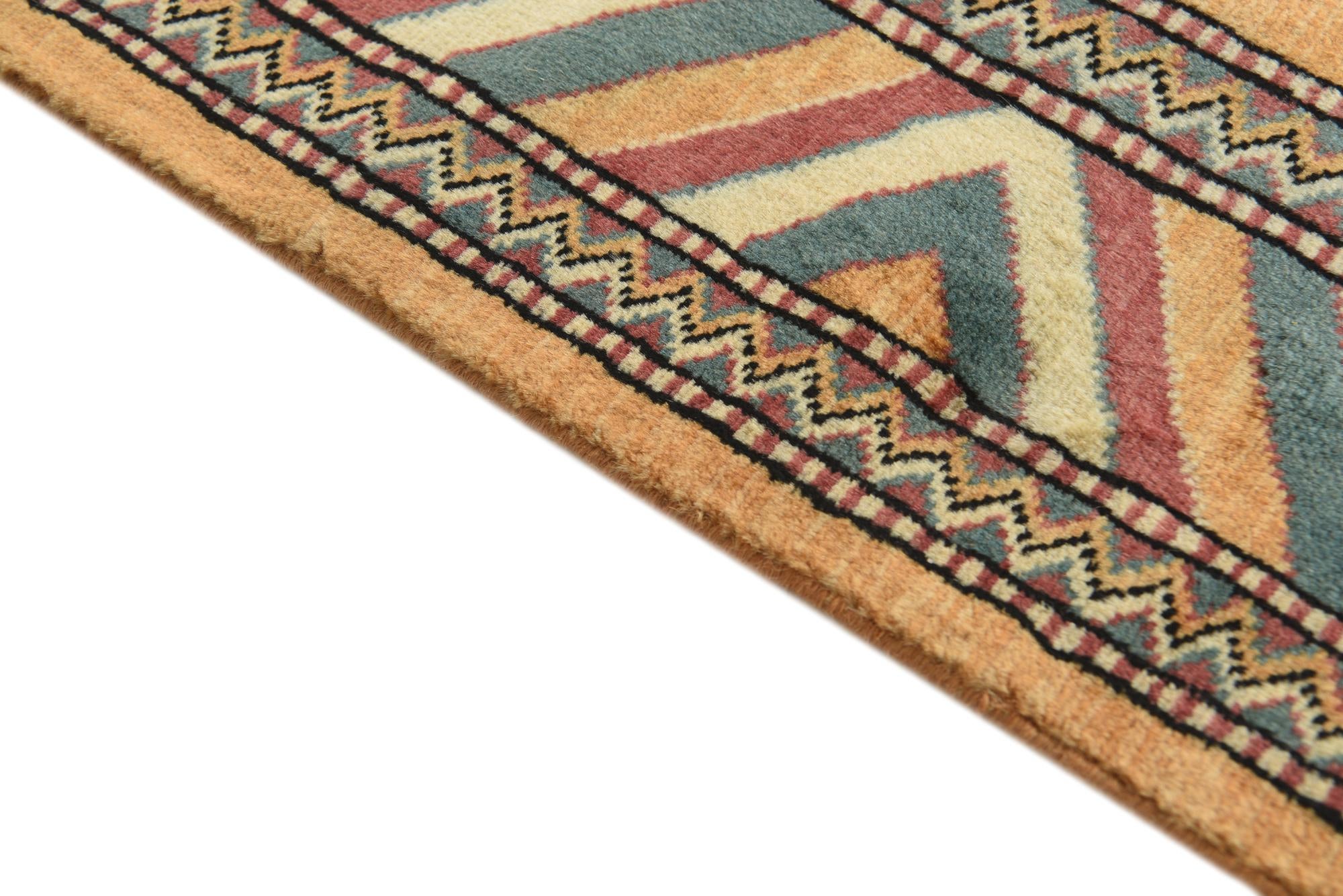 3' 3 x 5' 2 Hand Knotted Kashkuli Gabbeh Oriental Wool Rug