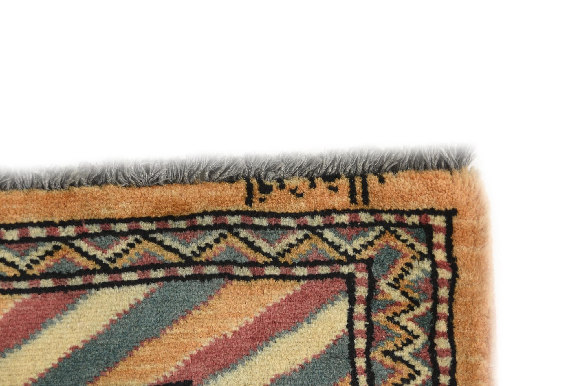 3' 3 x 5' 2 Hand Knotted Kashkuli Gabbeh Oriental Wool Rug