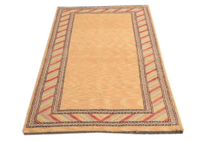 Detail image of 3' 2 x 4' 10 Hand Knotted Kashkuli Gabbeh Oriental Wool Rug