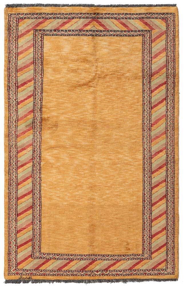 3' 2 x 4' 10 Hand Knotted Kashkuli Gabbeh Oriental Wool Rug