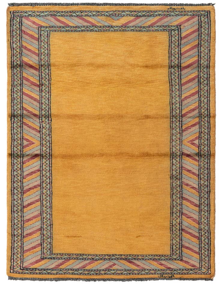 Detail image of 3' 2 x 5' Hand Knotted Kashkuli Gabbeh Oriental Wool Rug