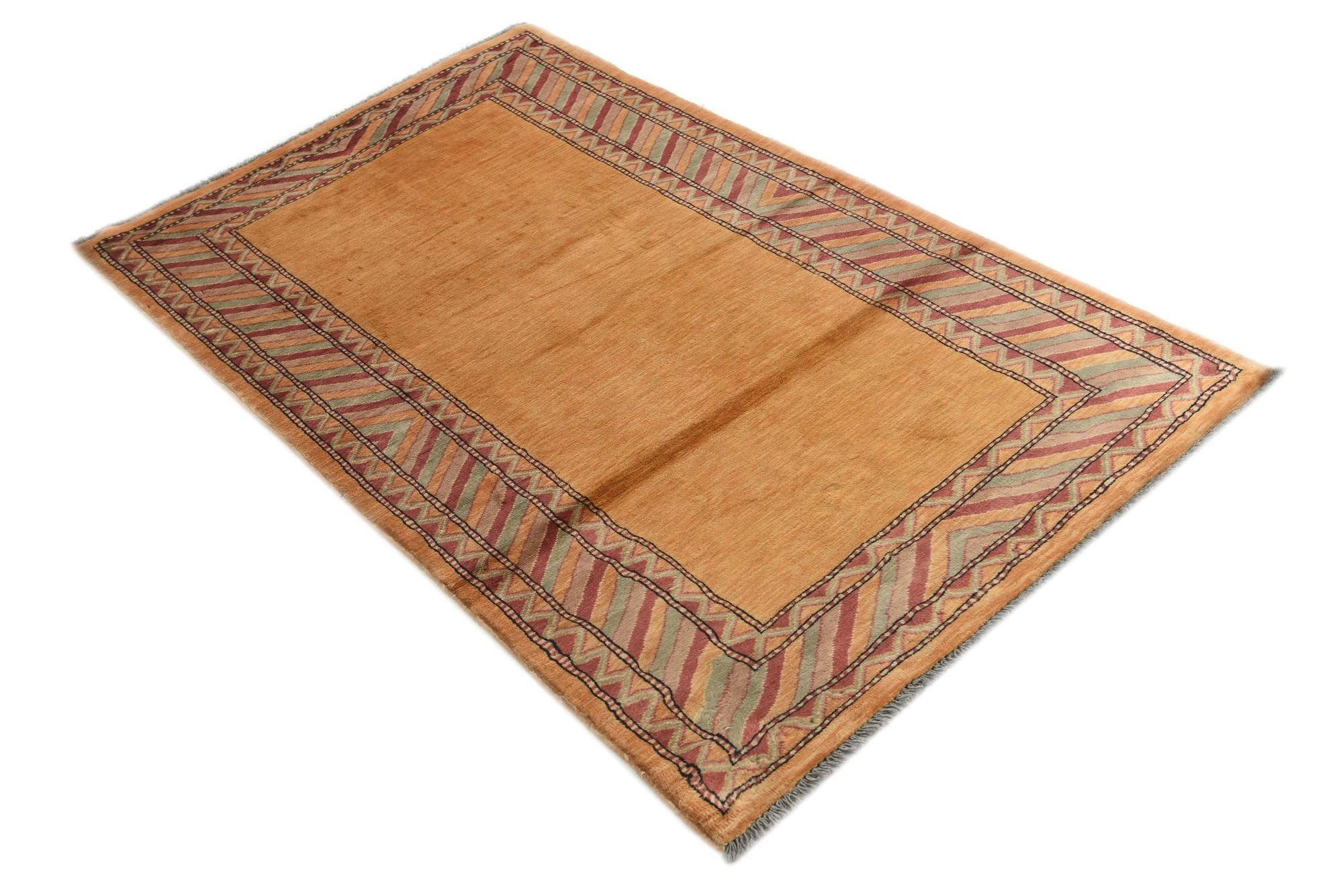 3' 2 x 5' 3 Hand Knotted Kashkuli Gabbeh Oriental Wool Rug