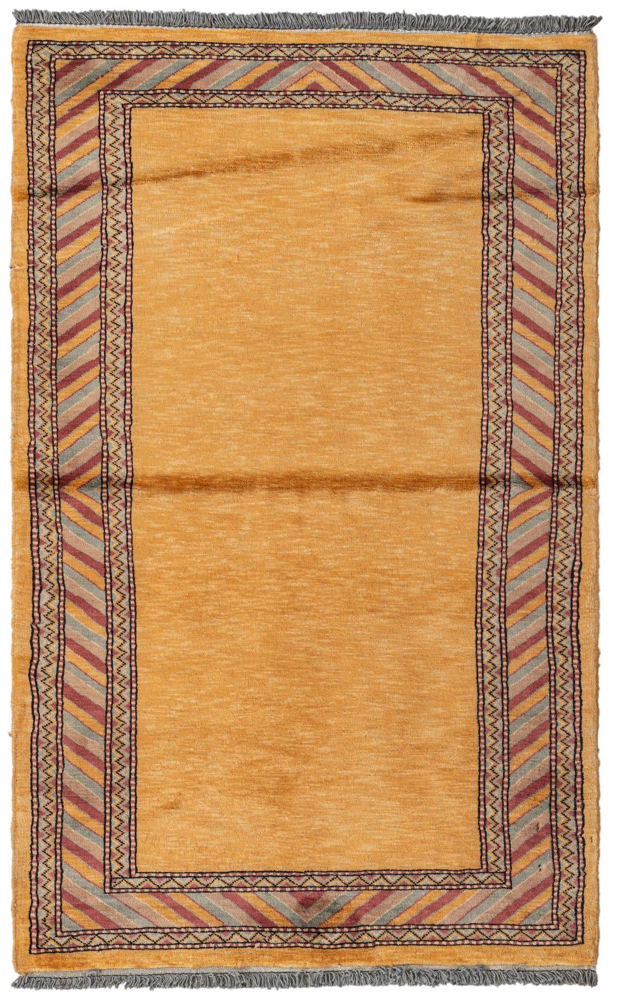 3' 1 x 5' Hand Knotted Kashkuli Gabbeh Oriental Wool Rug