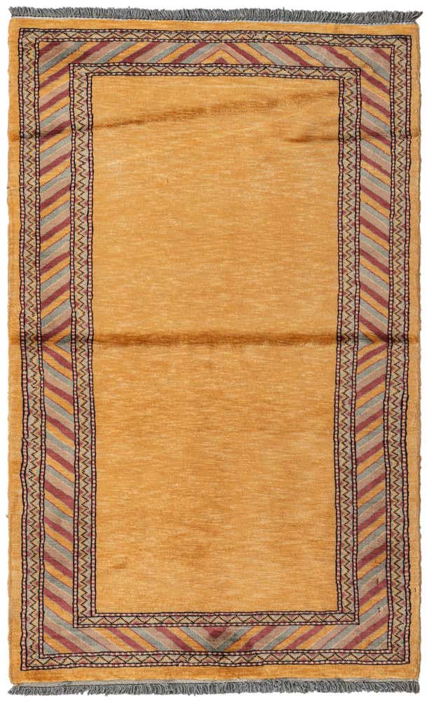 3' 1 x 5' Hand Knotted Kashkuli Gabbeh Oriental Wool Rug