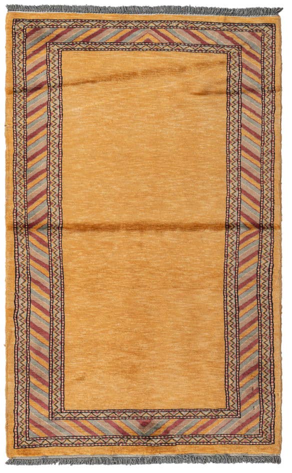 Detail image of 3' 1 x 5' Hand Knotted Kashkuli Gabbeh Oriental Wool Rug