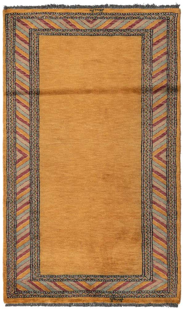3' 2 x 5' 2 Hand Knotted Kashkuli Gabbeh Oriental Wool Rug