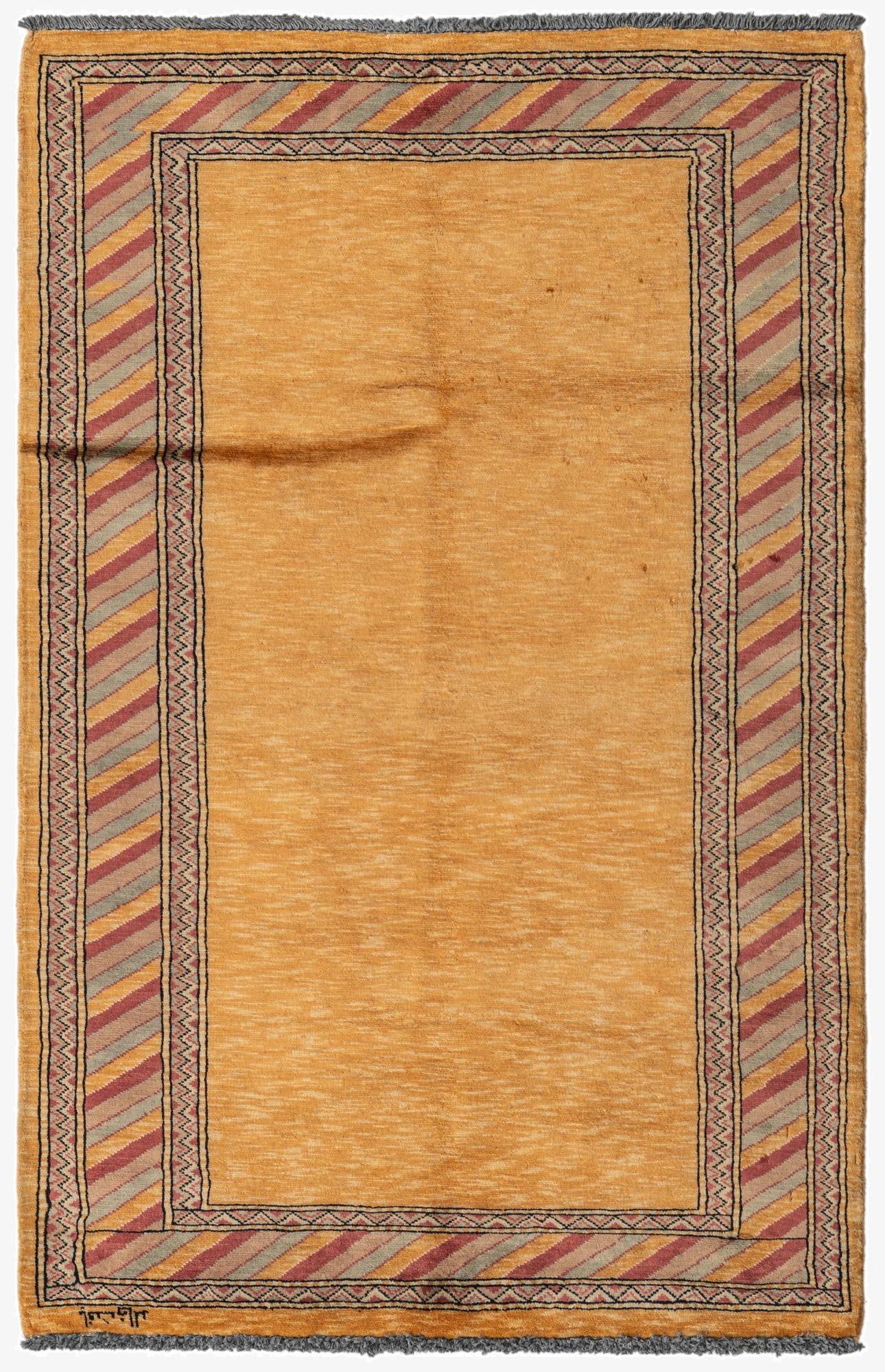 3' 3 x 5' 1  Hand Knotted Kashkuli Gabbeh Oriental Wool Rug