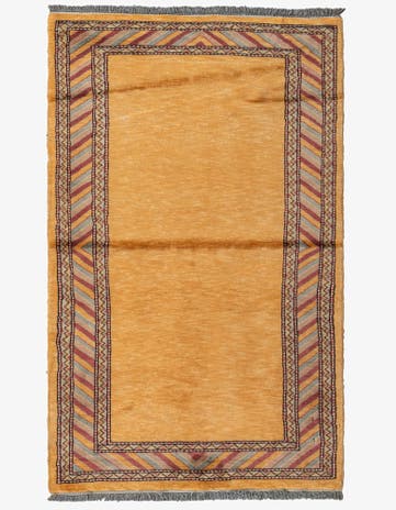 3' 1 x 5' Hand Knotted Kashkuli Gabbeh Oriental Wool Rug