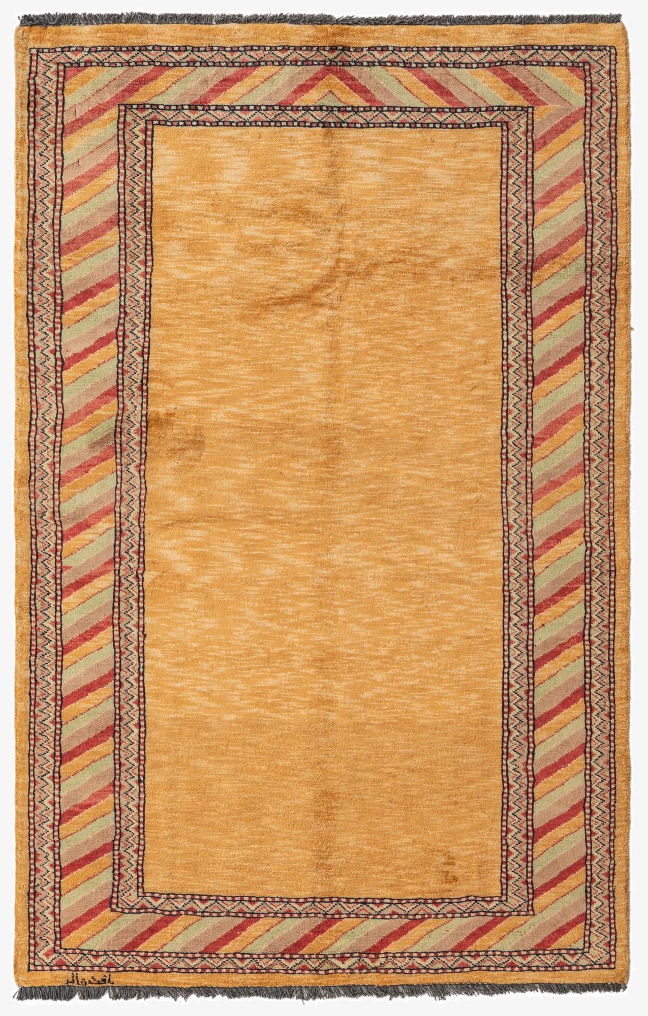 3' 2 x 4' 10 Hand Knotted Kashkuli Gabbeh Oriental Wool Rug