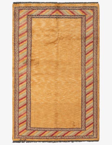 3' 2 x 4' 10 Hand Knotted Kashkuli Gabbeh Oriental Wool Rug